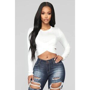 All Wrapped Up Top - Ivory‎ Size 3X RefFNB3